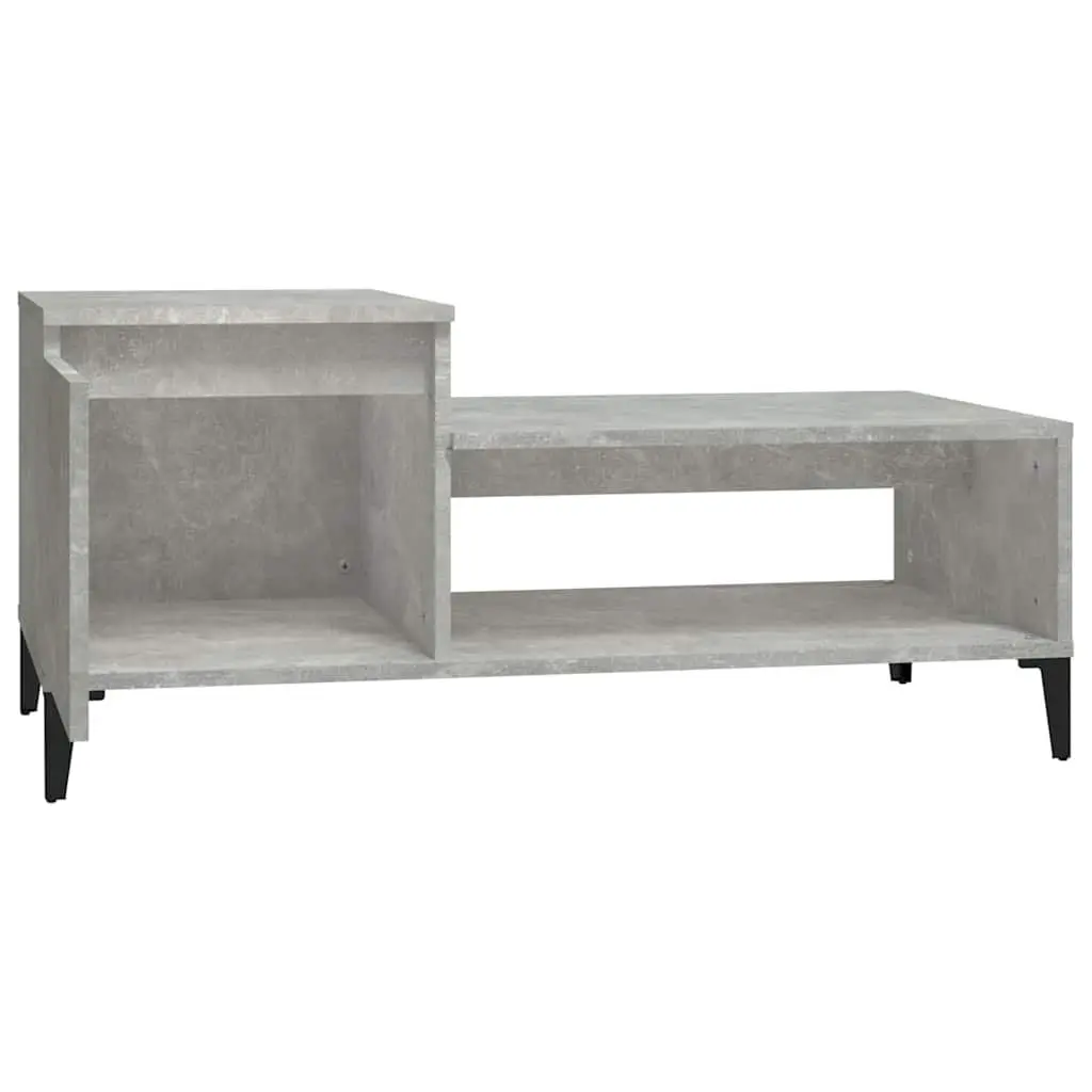 Grey Engineered Wood Coffee Table with Storage