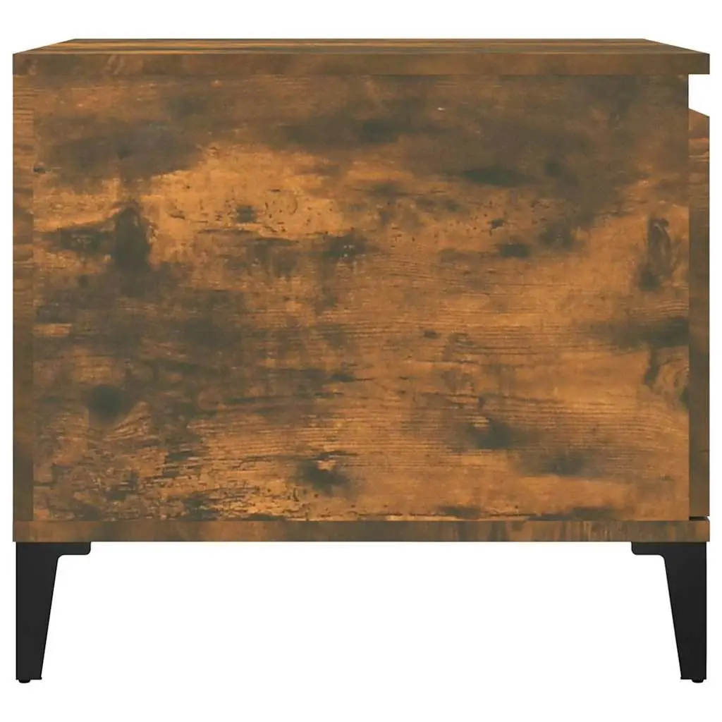 Brown Engineered Wood Coffee Table with Storage Shelf 100x50x45cm