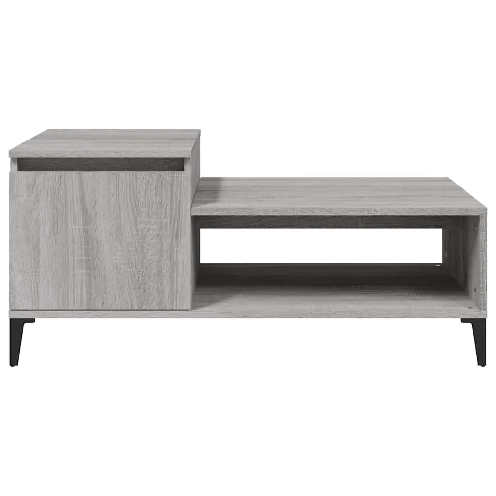 Grey Sonoma Coffee Table with Storage Compartment and Shelf