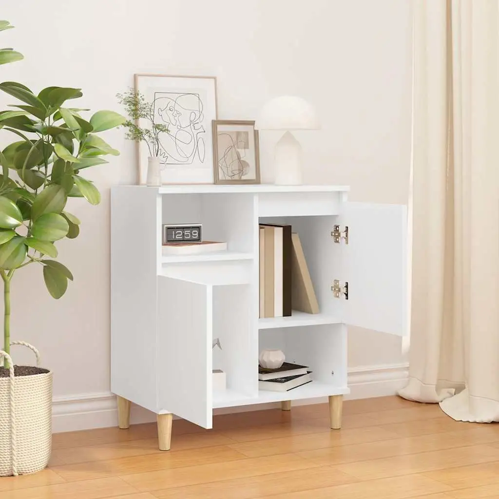 White Storage Sideboard with Engineered Wood