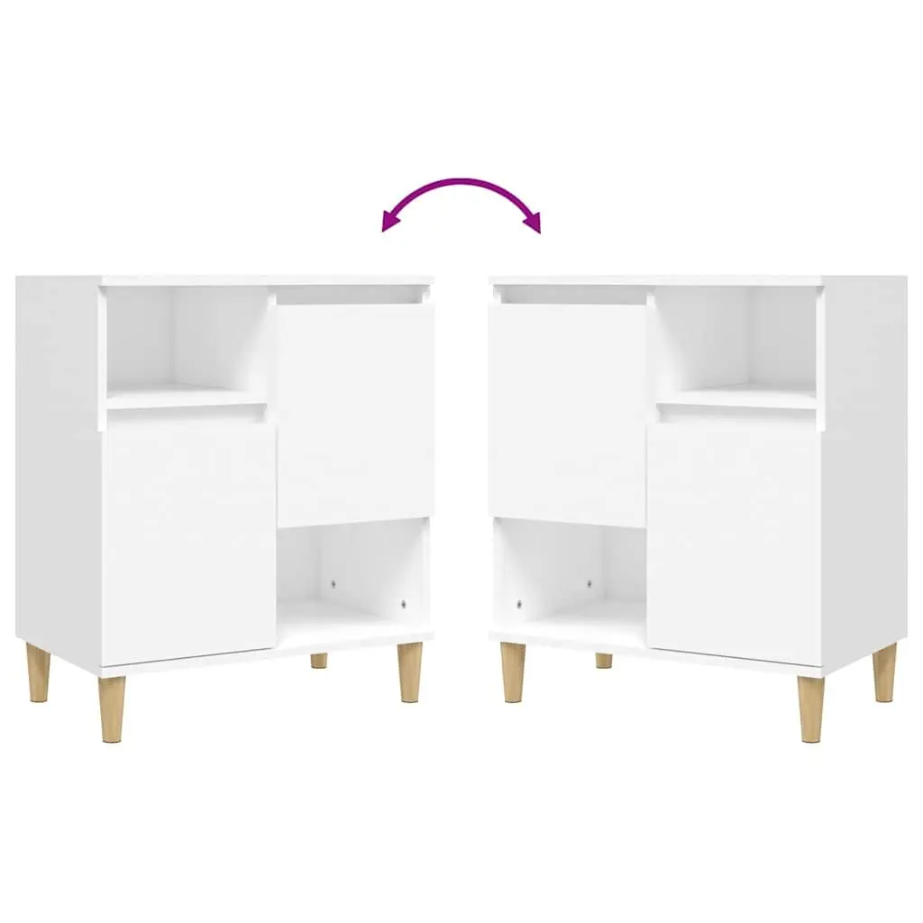 White Storage Sideboard with Engineered Wood