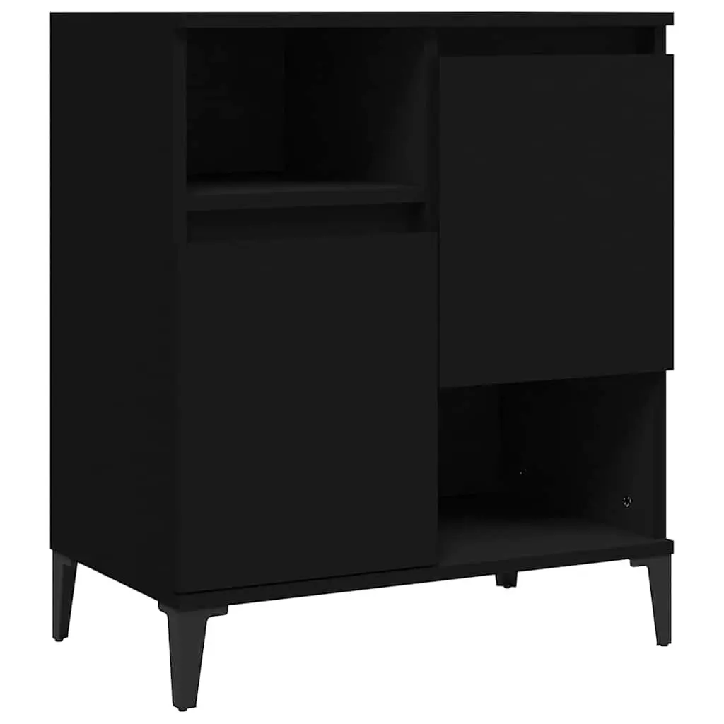 Sideboard Engineered Wood Black 60x35x70 cm Storage Cabinet Buffet Furniture