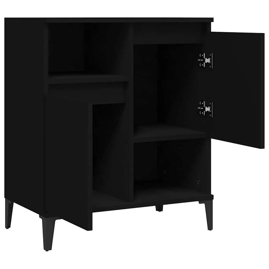 Sideboard Engineered Wood Black 60x35x70 cm Storage Cabinet Buffet Furniture