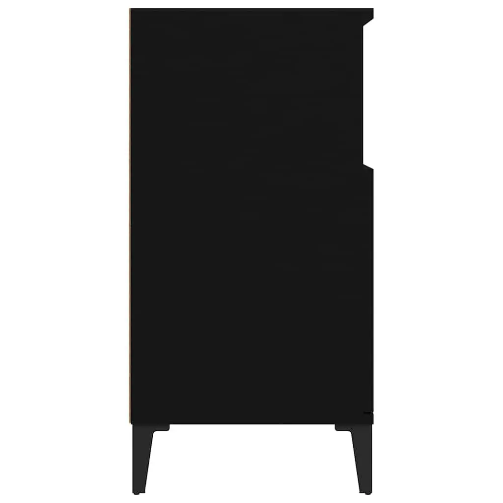 Sideboard Engineered Wood Black 60x35x70 cm Storage Cabinet Buffet Furniture