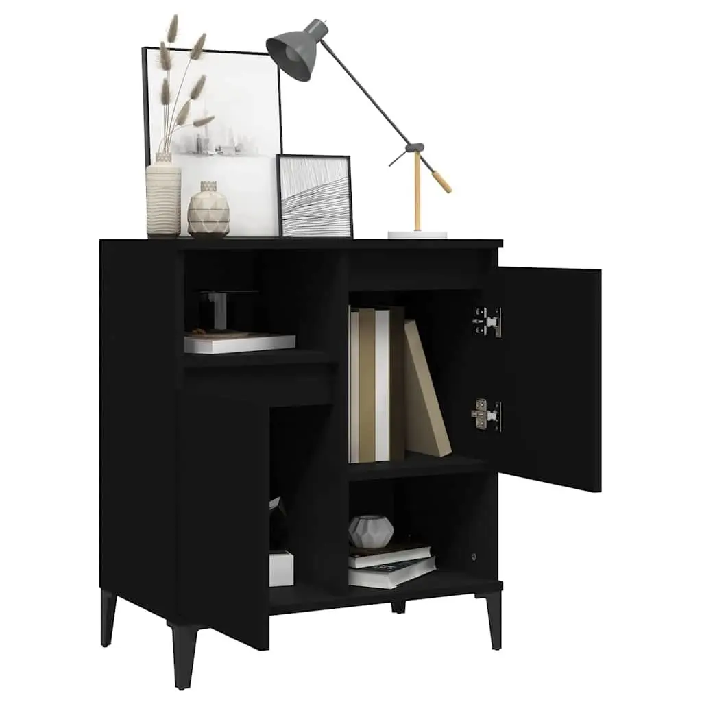 Sideboard Engineered Wood Black 60x35x70 cm Storage Cabinet Buffet Furniture