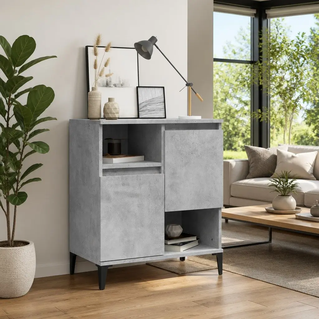 Grey Sideboard Storage Cabinet 60x35x70 cm