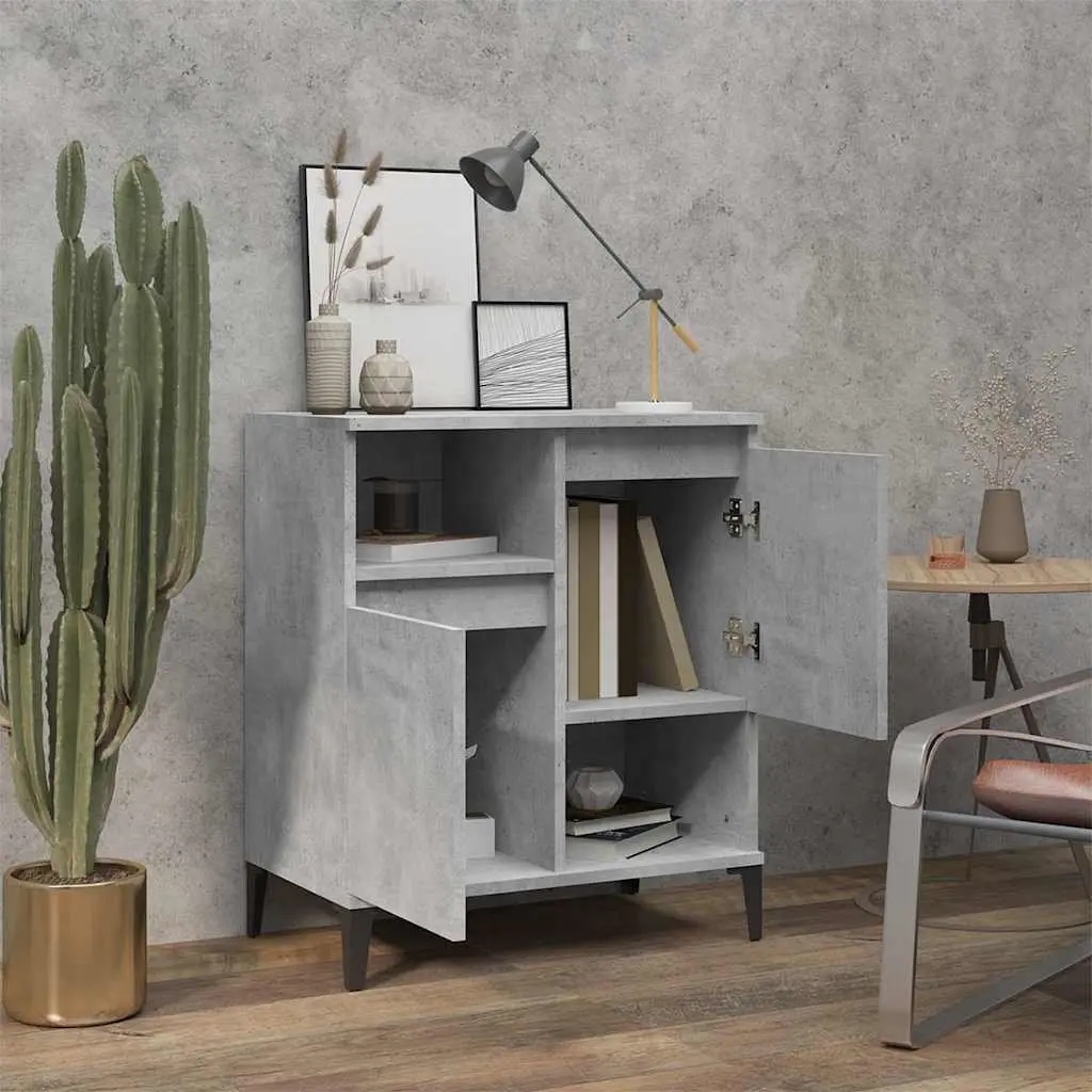 Grey Sideboard Storage Cabinet 60x35x70 cm