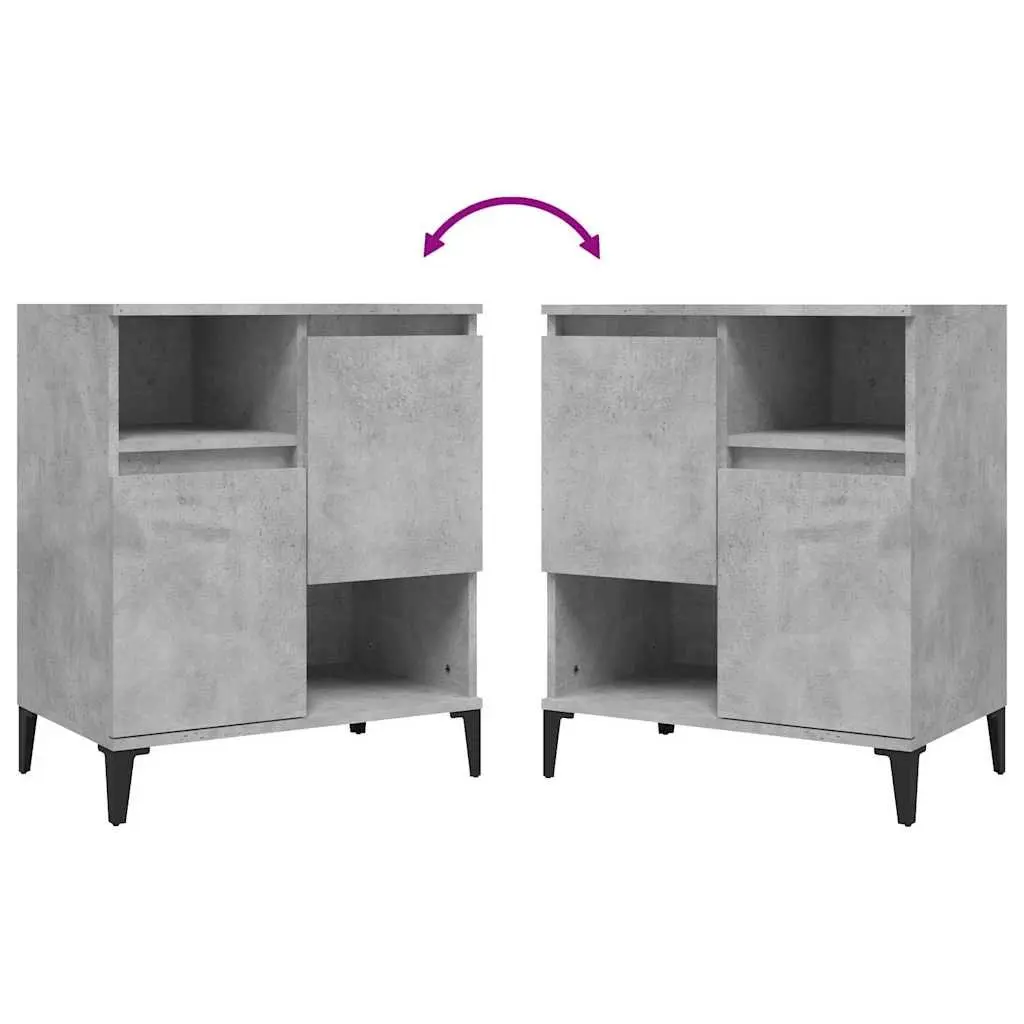 Grey Sideboard Storage Cabinet 60x35x70 cm