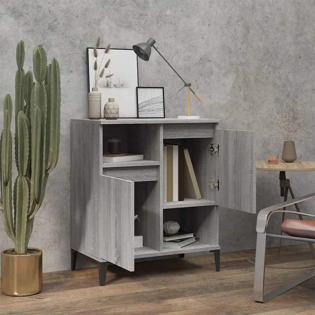 Grey Sonoma Sideboard Cabinet with 4 Compartments
