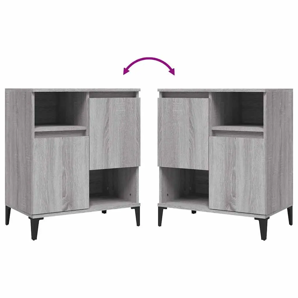 Grey Sonoma Sideboard Cabinet with 4 Compartments