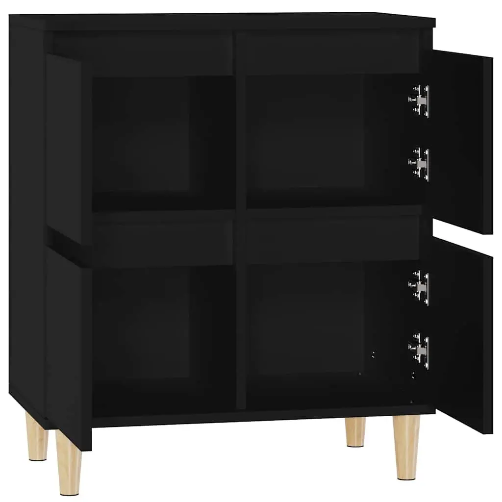 Black Sideboard 60x35x70 cm with Ample Storage