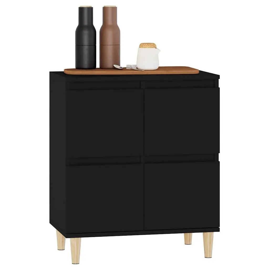 Black Sideboard 60x35x70 cm with Ample Storage