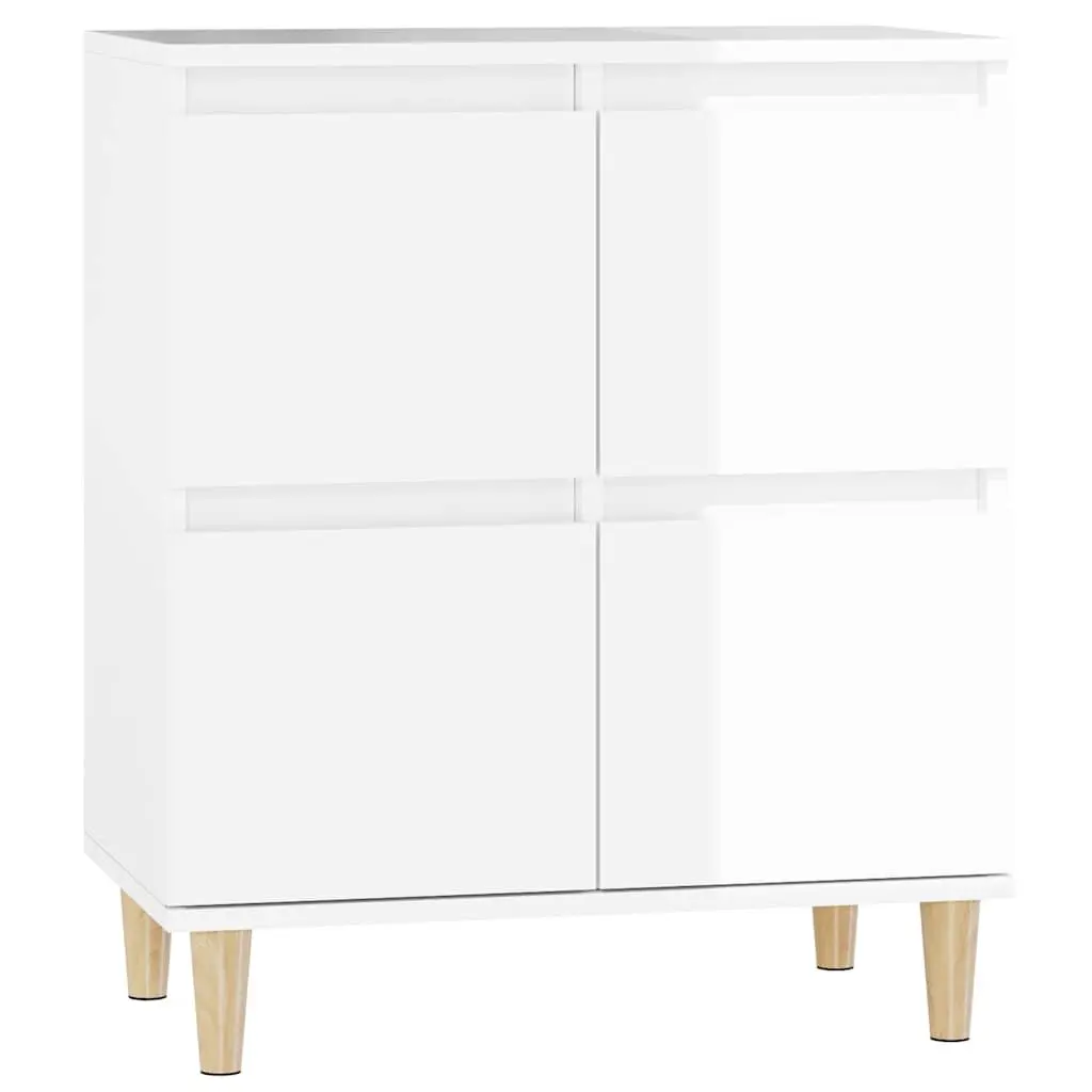 High Gloss White Sideboard Cabinet with Ample Storage