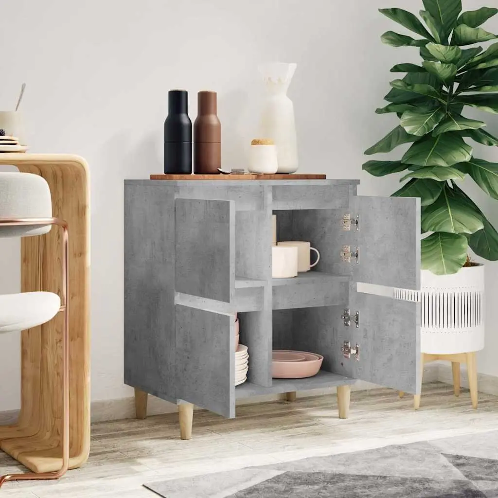 Grey Storage Sideboard with Ample Space 60x35x70cm