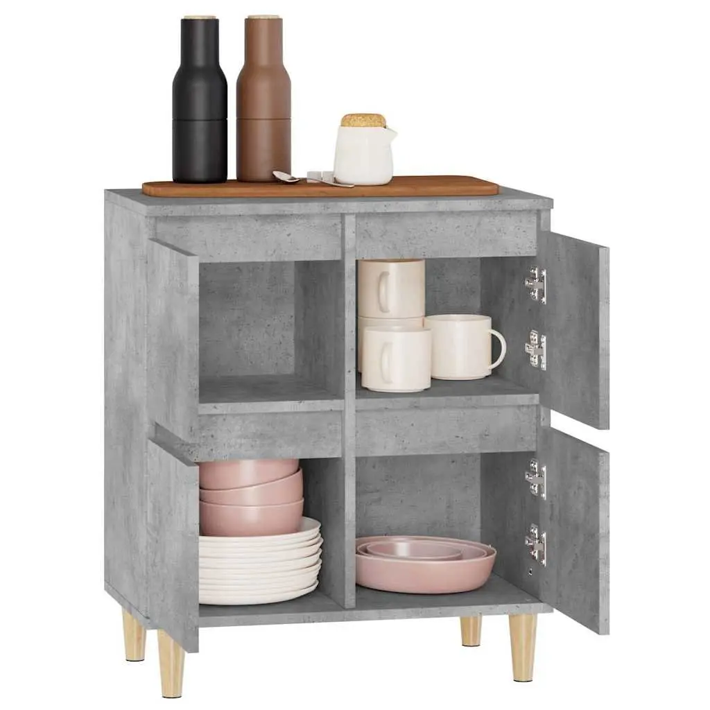 Grey Storage Sideboard with Ample Space 60x35x70cm