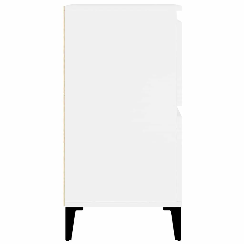 60x35x70 cm White Engineered Wood Sideboard Cabinet