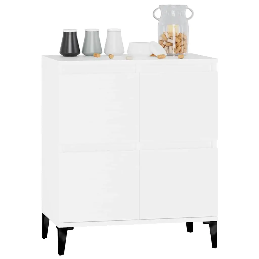 60x35x70 cm White Engineered Wood Sideboard Cabinet