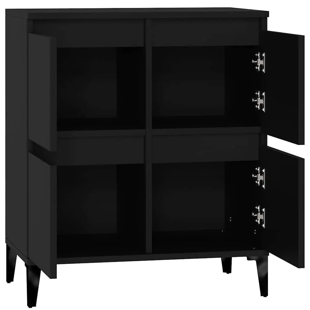 Sideboard Engineered Wood Black 60x35x70 cm Storage Cabinet Buffet Furniture