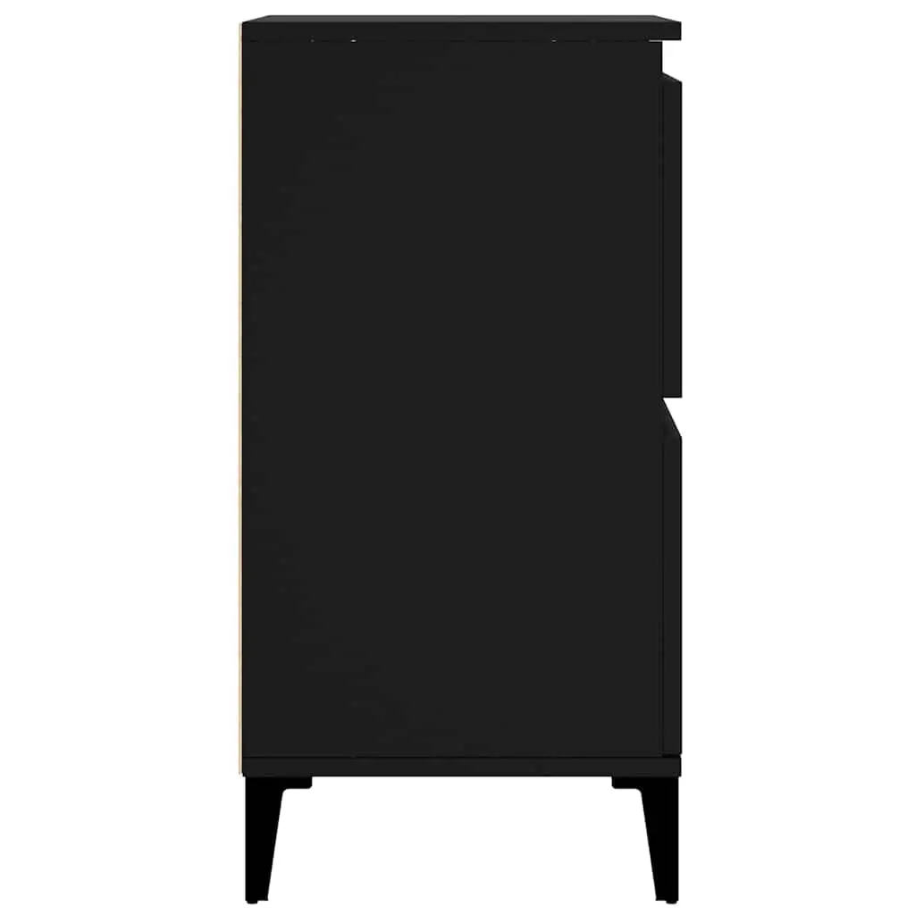 Sideboard Engineered Wood Black 60x35x70 cm Storage Cabinet Buffet Furniture