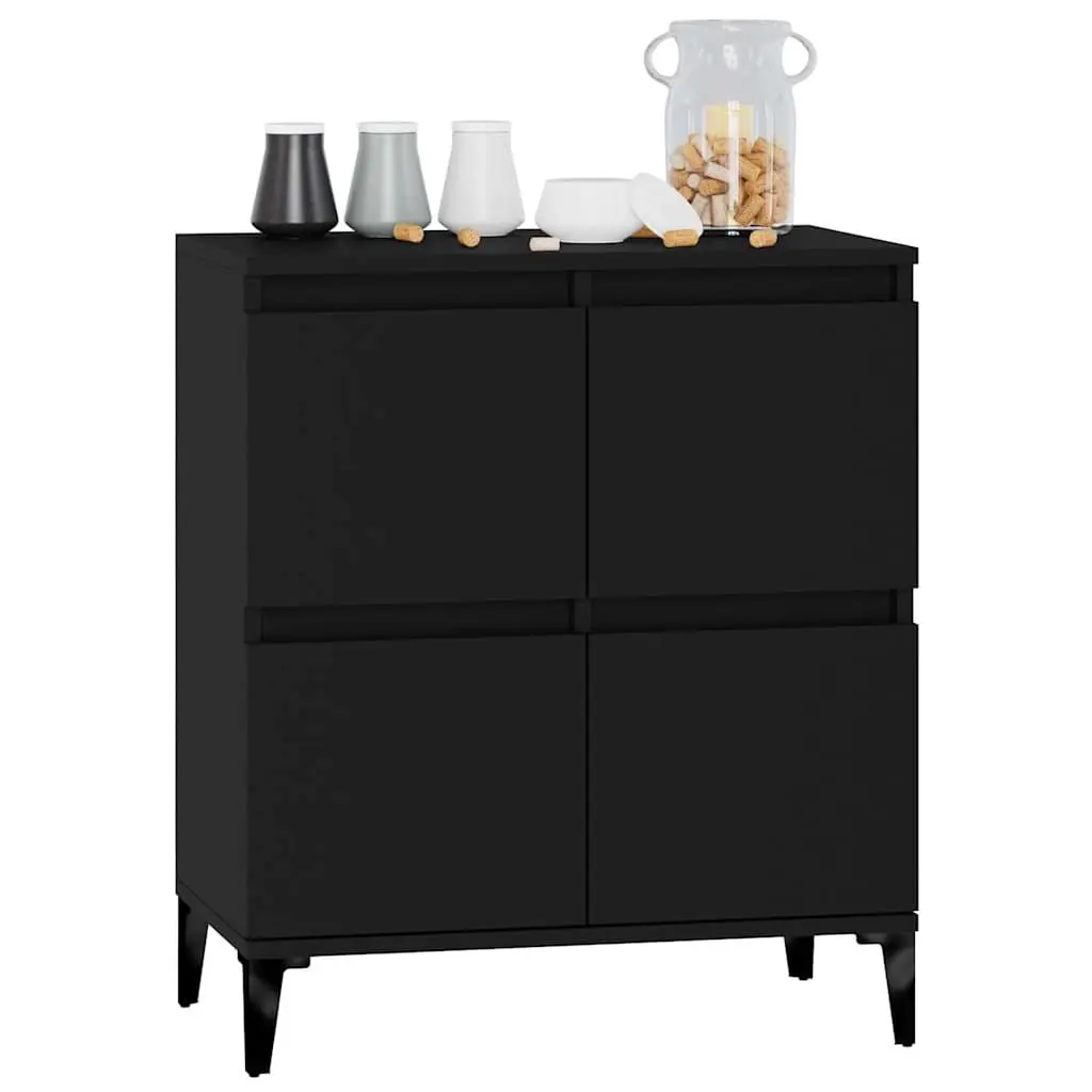 Sideboard Engineered Wood Black 60x35x70 cm Storage Cabinet Buffet Furniture