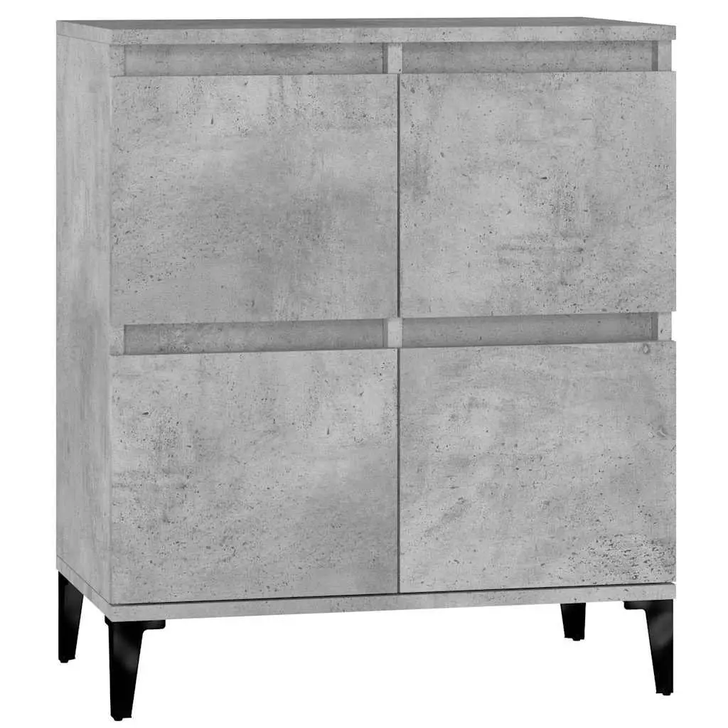 Grey Engineered Wood Sideboard with Storage