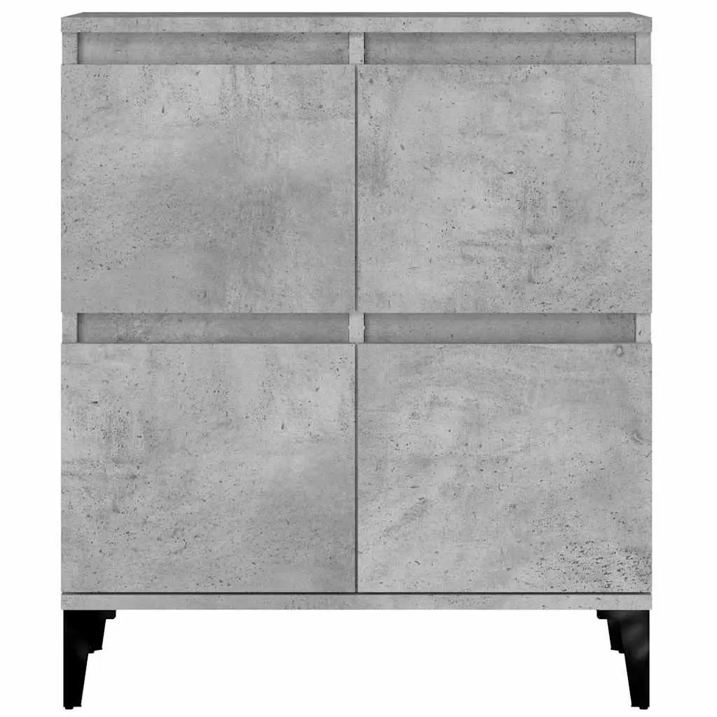 Grey Engineered Wood Sideboard with Storage