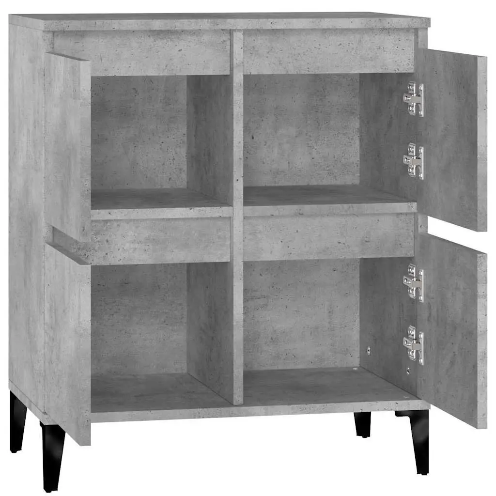 Grey Engineered Wood Sideboard with Storage