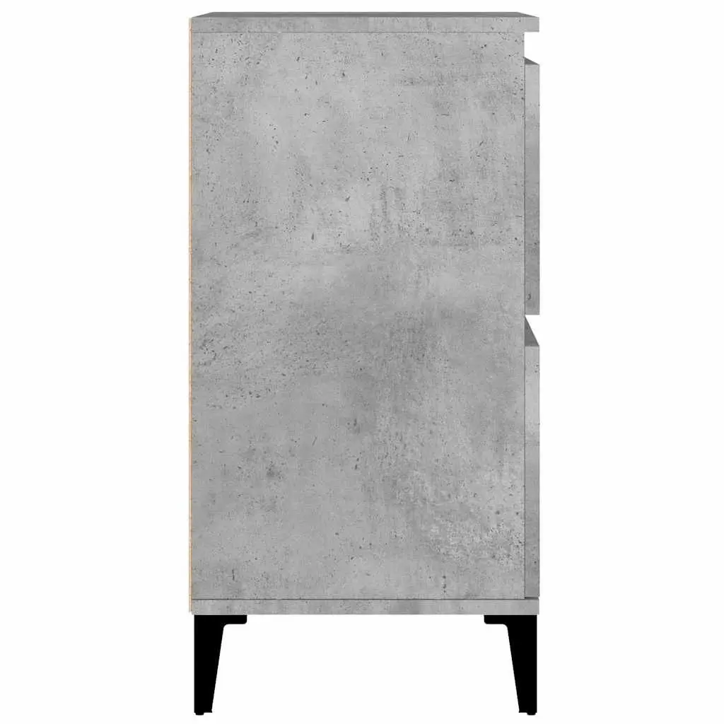 Grey Engineered Wood Sideboard with Storage