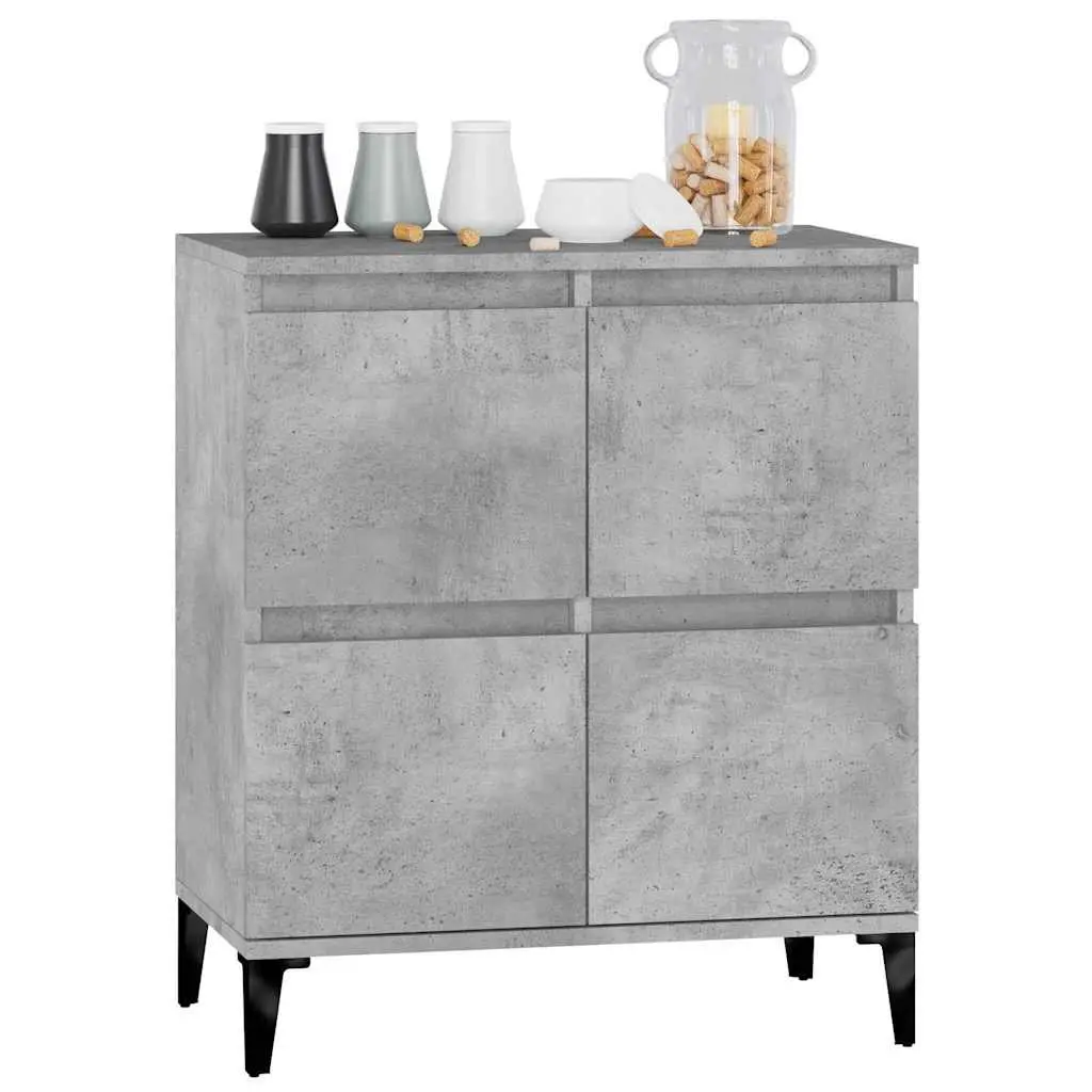 Grey Engineered Wood Sideboard with Storage