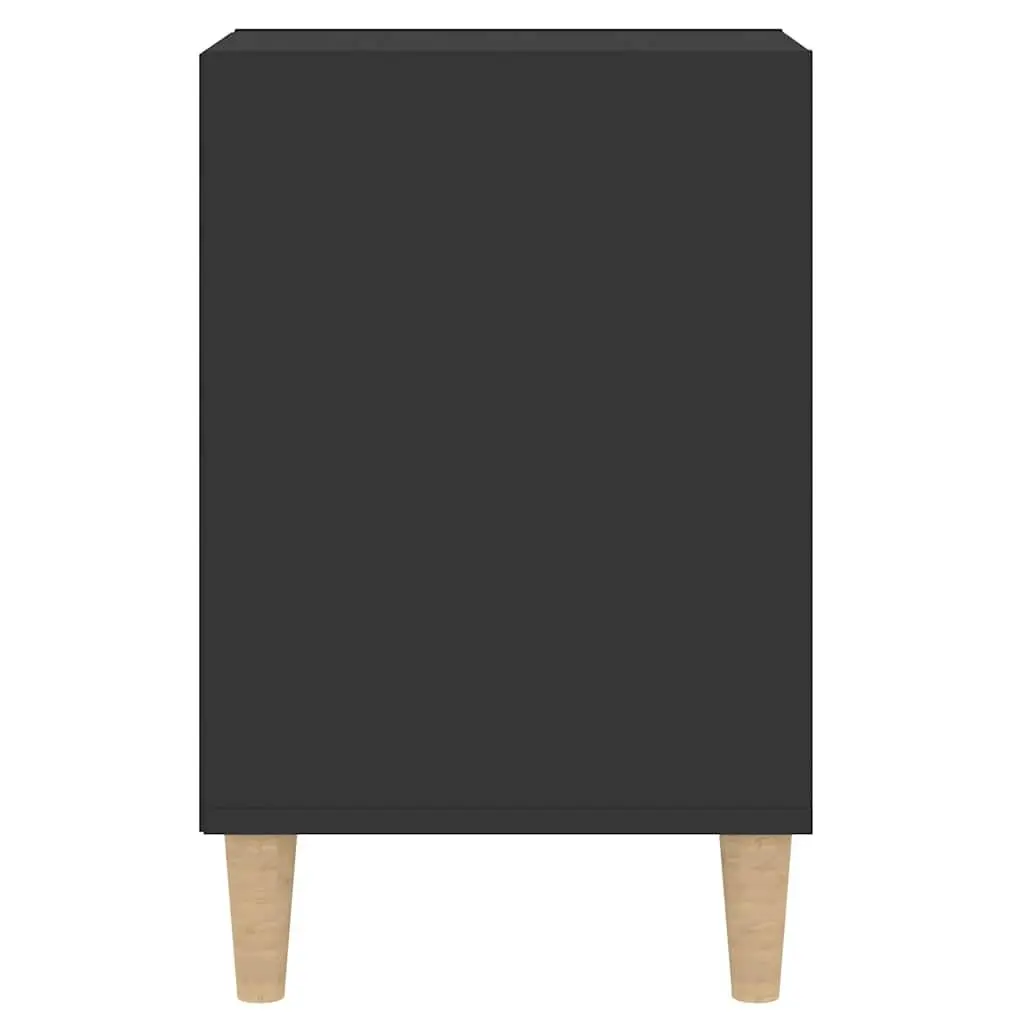 Black Engineered Wood TV Cabinet with Storage