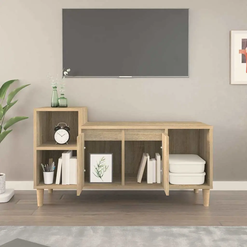 Brown Engineered Wood TV Cabinet 100cm