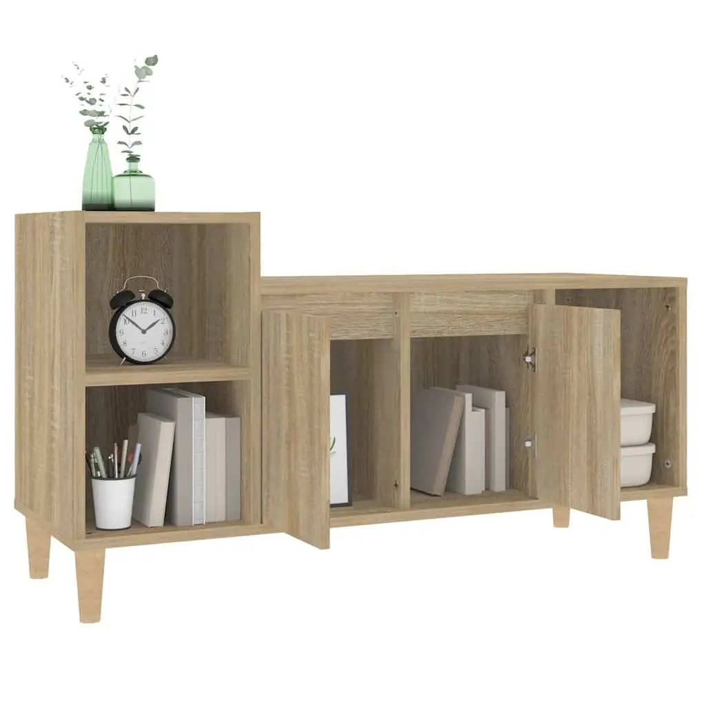 Brown Engineered Wood TV Cabinet 100cm