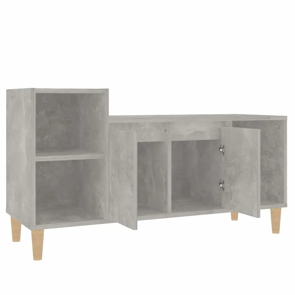 Grey Engineered Wood TV Cabinet for Media Storage