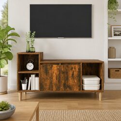 Stylish Smoked Oak TV Cabinet with Ample Storage