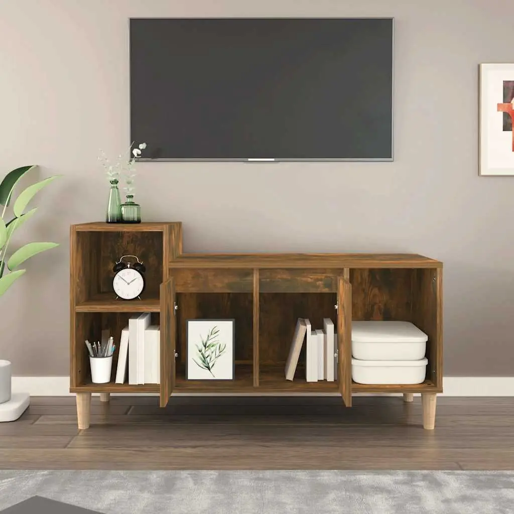 Smoked Oak TV Cabinet with Ample Storage