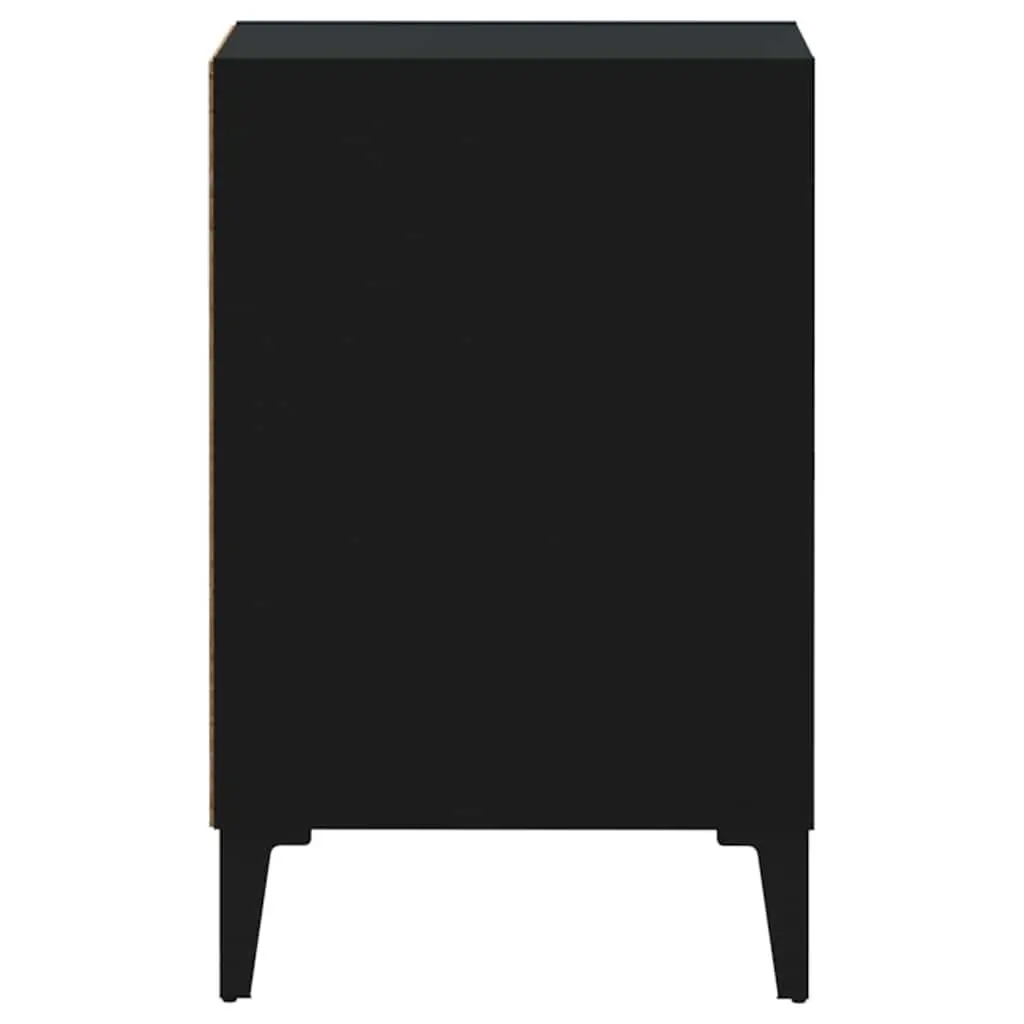 Black TV Cabinet 100x35x55cm Engineered Wood Unit