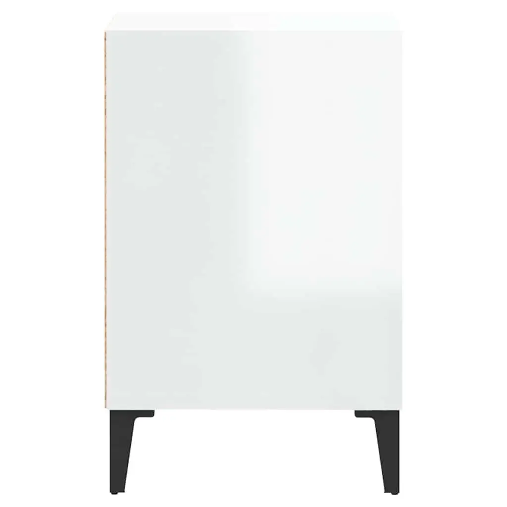 TV Cabinet Engineered Wood 100L x 35W x 55H cm White High Gloss