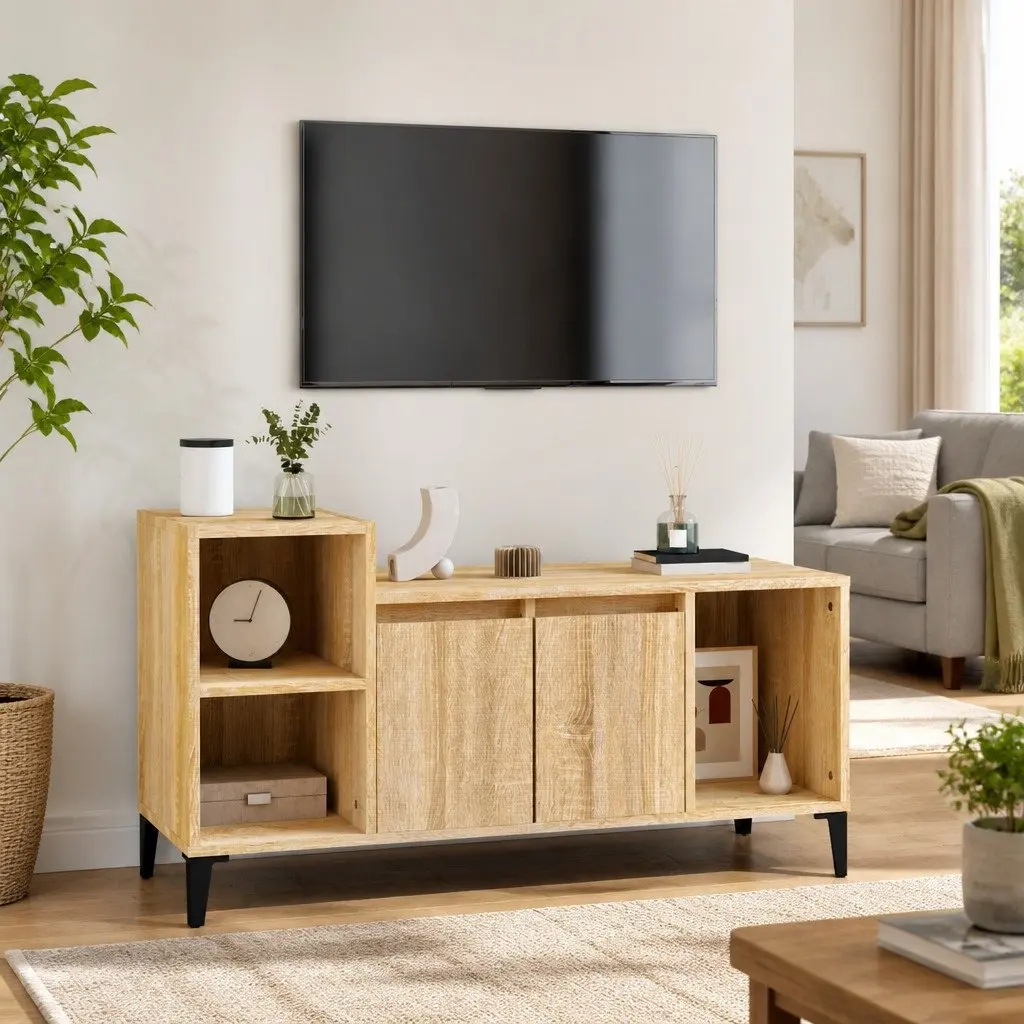 TV Cabinet Engineered Wood 100x35x55 cm Brown
