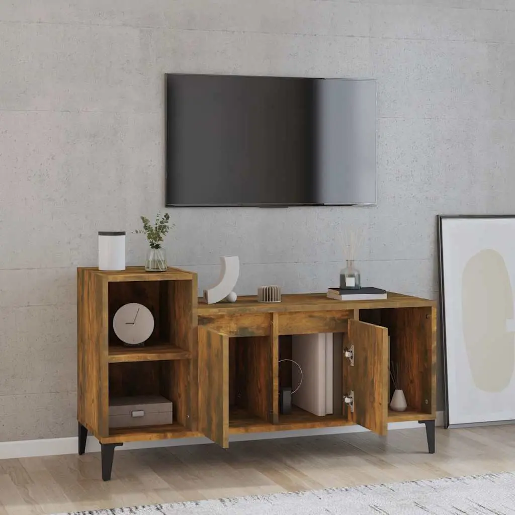 Brown TV Cabinet with Durable Engineered Wood