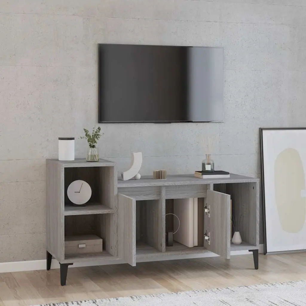 TV Cabinet Engineered Wood 100x35x55cm Grey