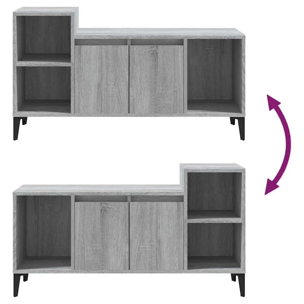 TV Cabinet Engineered Wood 100x35x55cm Grey