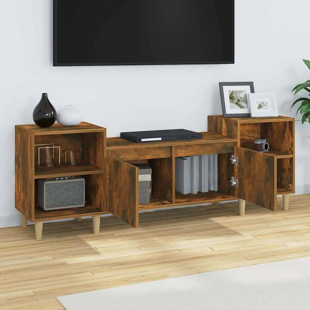 Brown Engineered Wood TV Cabinet with Storage