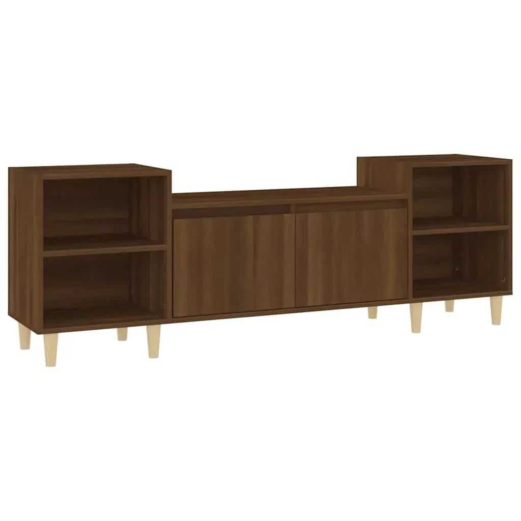 160cm Brown Oak Engineered Wood TV Cabinet