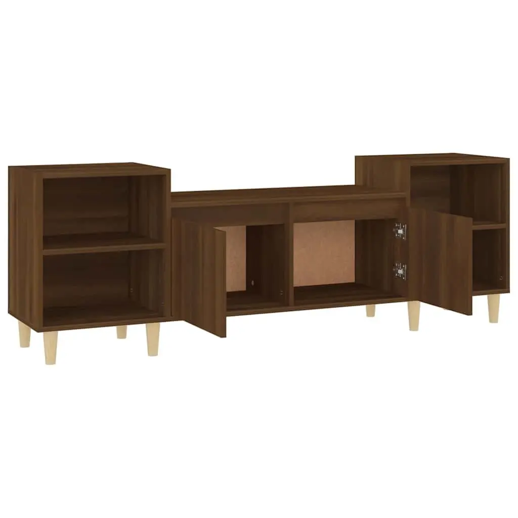 160cm Brown Oak Engineered Wood TV Cabinet