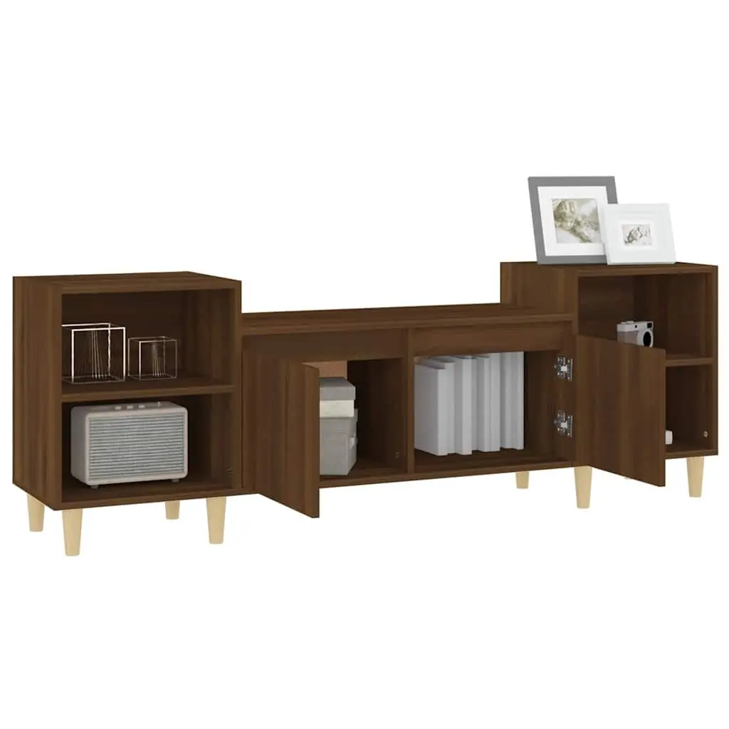 160cm Brown Oak Engineered Wood TV Cabinet