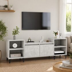 Engineered Wood Grey TV Cabinet 160x35x55 cm