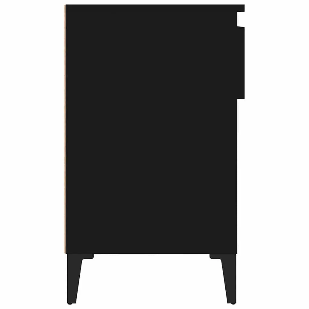 Black Shoe Cabinet with 6 Compartments and Drawer