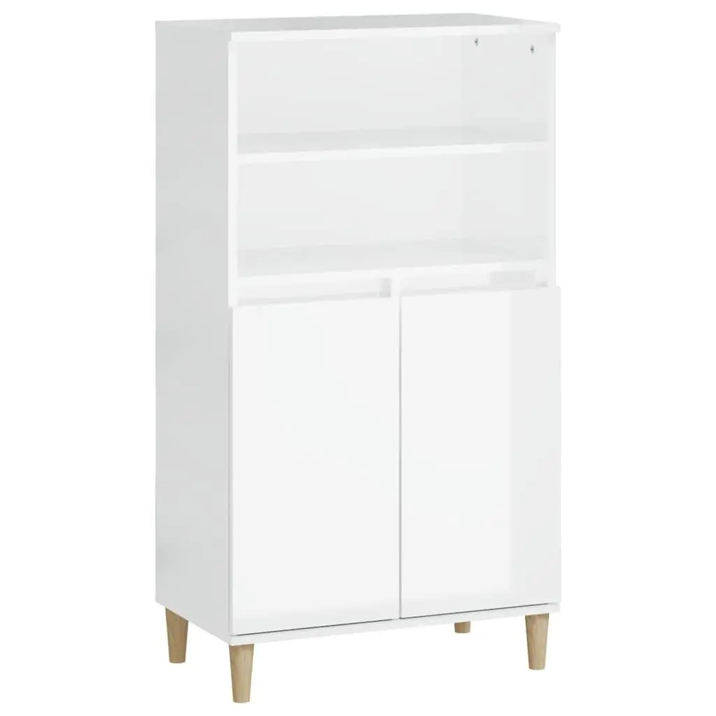 White Sideboard Storage Cabinet 60x36x110cm
