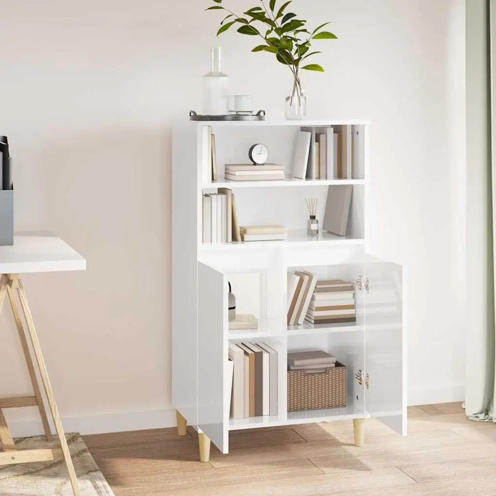 White Sideboard Storage Cabinet 60x36x110cm