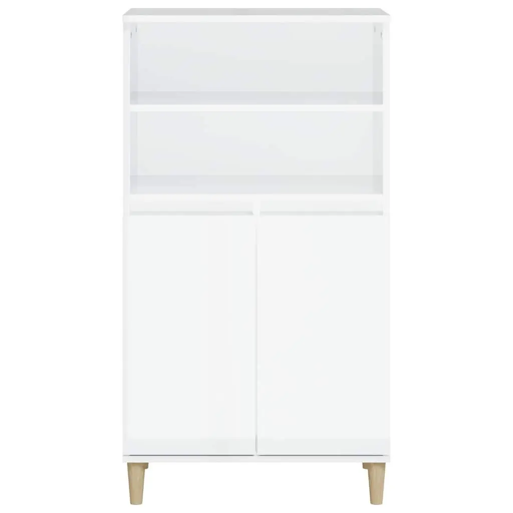 White Sideboard Storage Cabinet 60x36x110cm